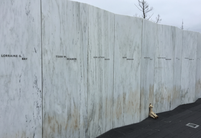 Wall of names memorializing the Flight 93 victims