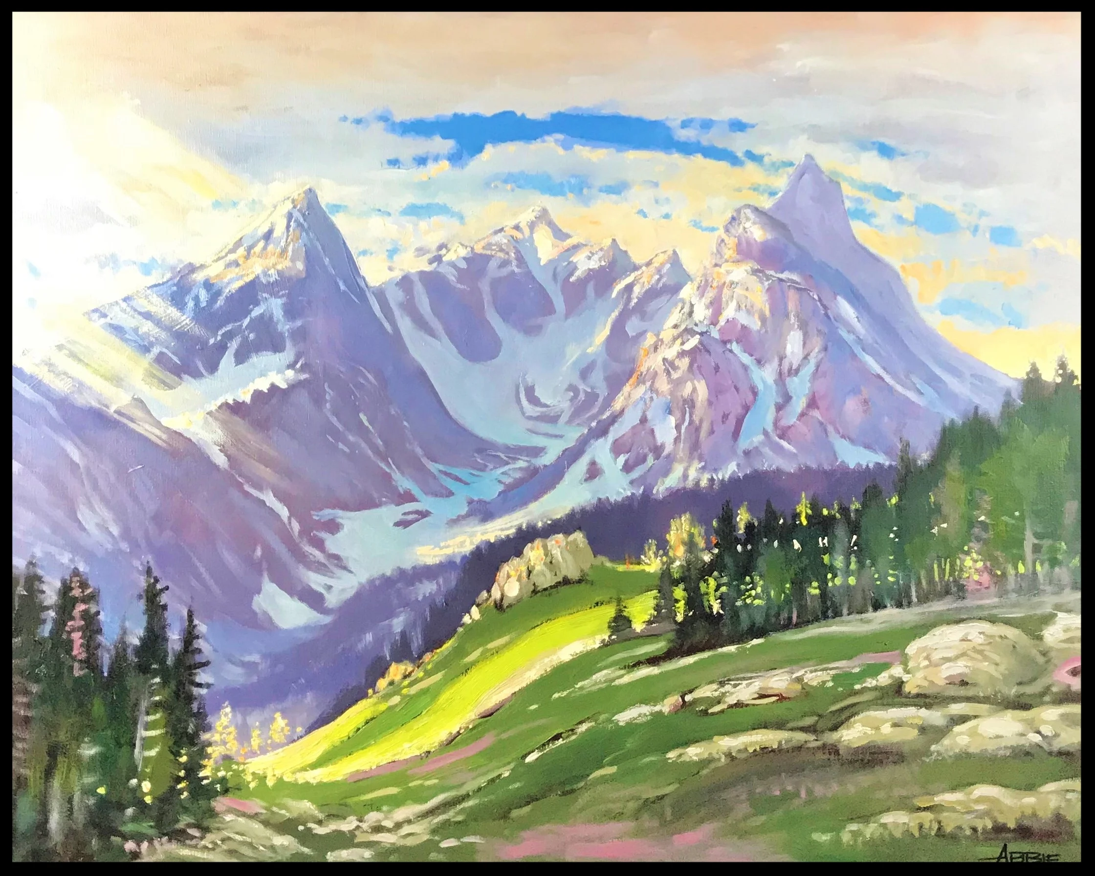 Early Light on Trapper Peaks - Jerry Abbie
