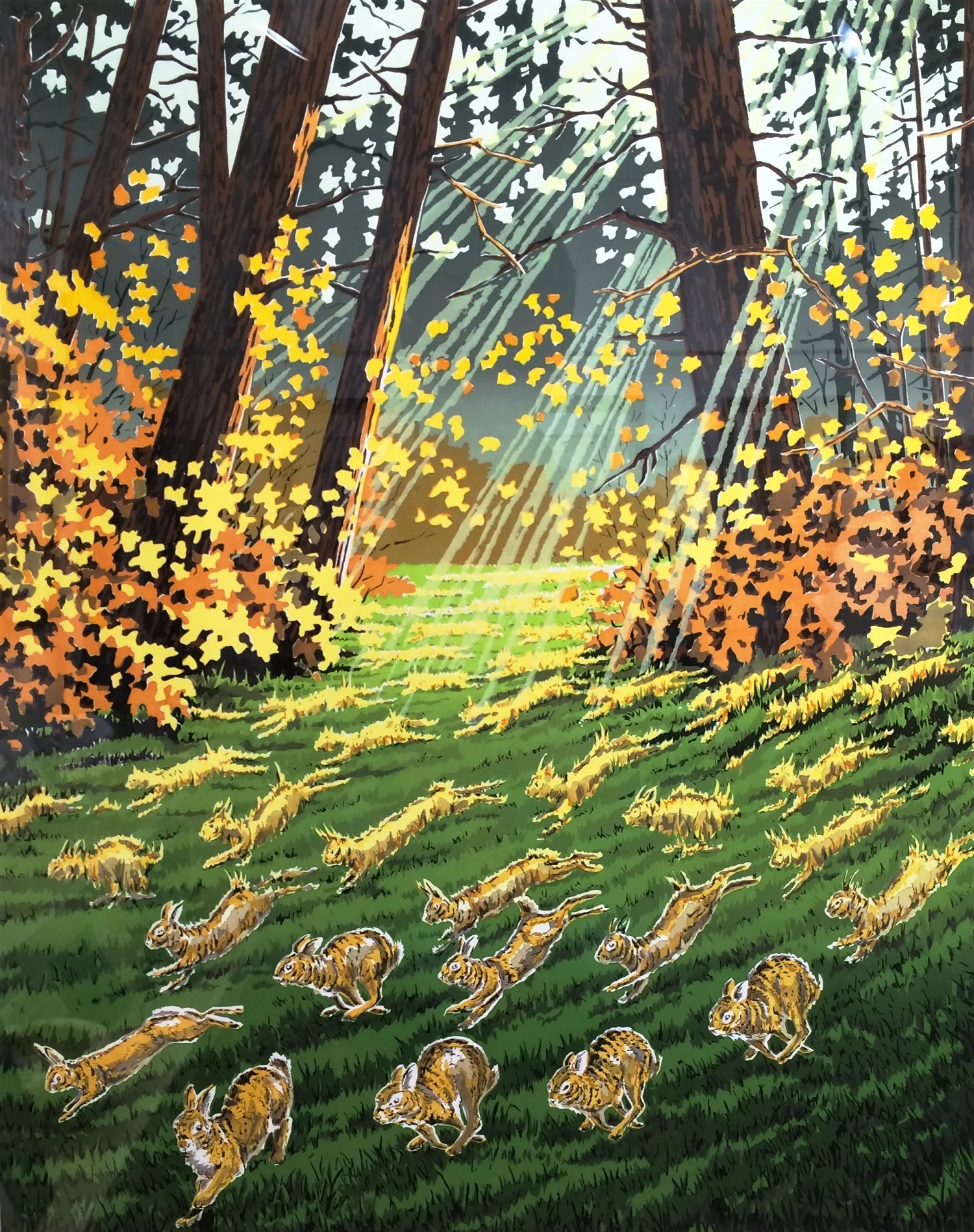 Cottontail Clearing - Bob Kercher 14 Color Serigraph