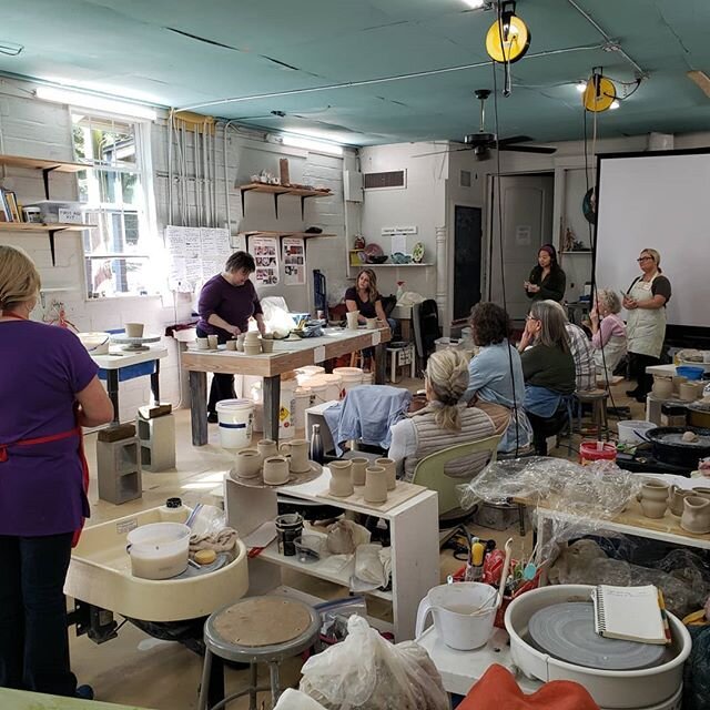 Had an amazing action packed workshop weekend with artist Julia Galloway @galloway_pottery She was a great, thoughtful presenter and instructor. I believe we all learned a lot about form, function and embellishment. Can't wait to get in the studio an