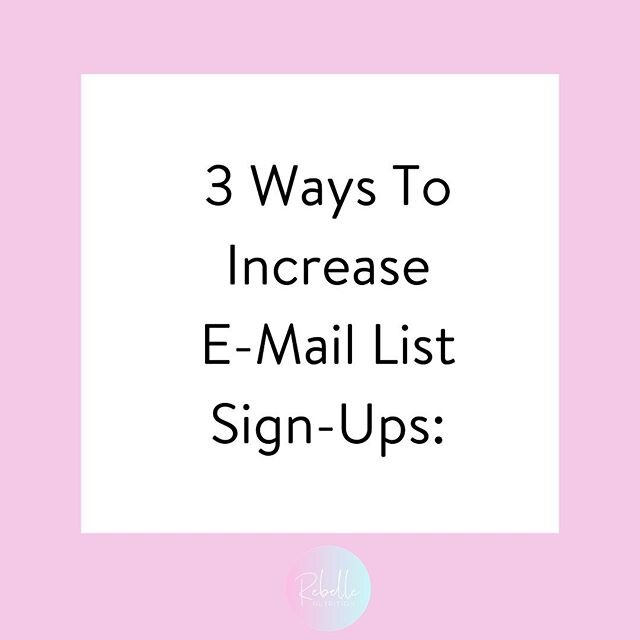 &ldquo;No one is signing up for my e-mail list&rdquo;
.
This is one of the top concerns when I asked my private community what they were struggling with (link in bio to join us, BTW! It&rsquo;s totally free!)
.
Here are 3 ways to improve your e-mail 