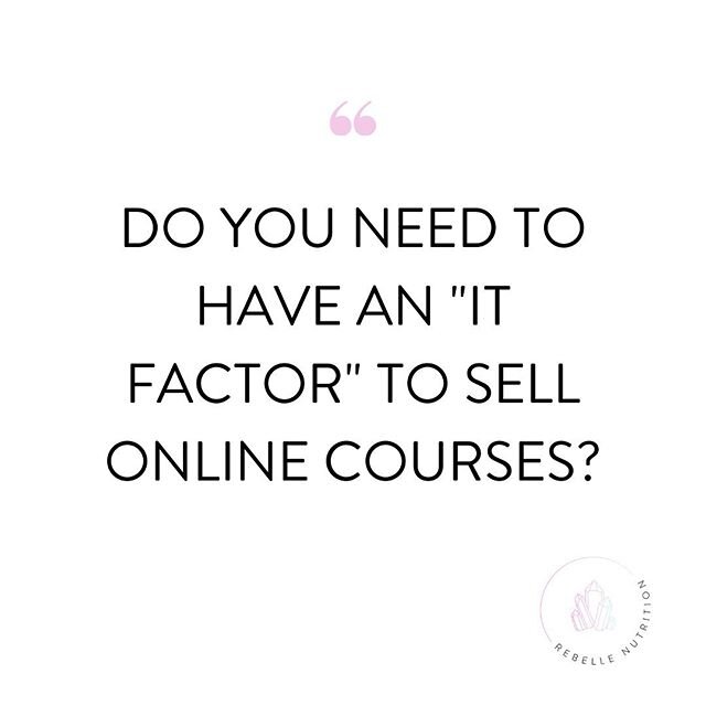 DO YOU NEED TO HAVE AN &lsquo;IT FACTOR&rsquo; TO SELL ONLINE COURSES?
.
This was a question I received this week and thought it was SOOOO good, I decided to make a whole Q+A podcast around it 🤣
.
What do you think?!?!?
.
To see if you have what it 