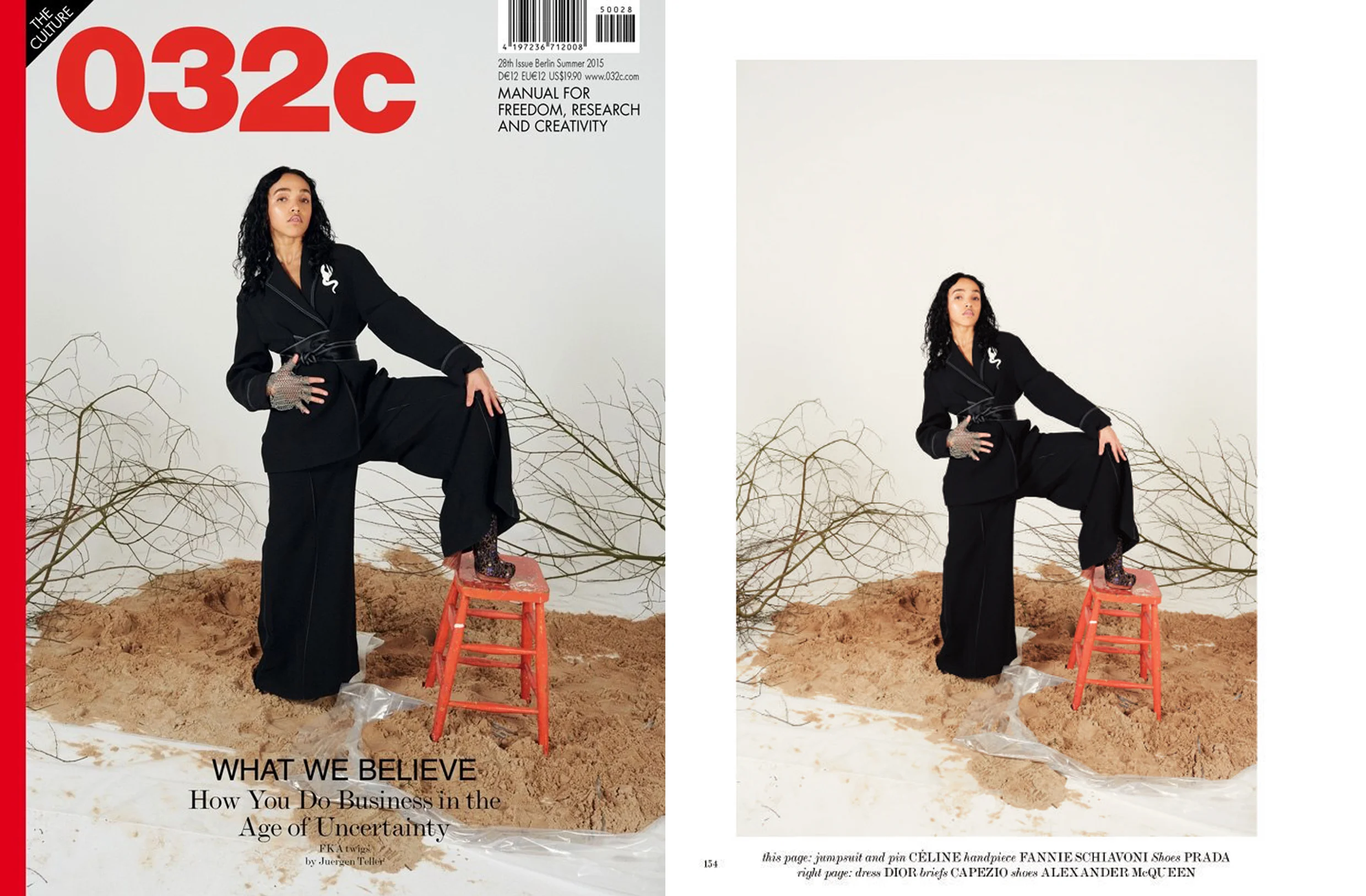 032c MAGAZINE FKA TWIGS KAREN CLARKSON JUERGEN TELLER