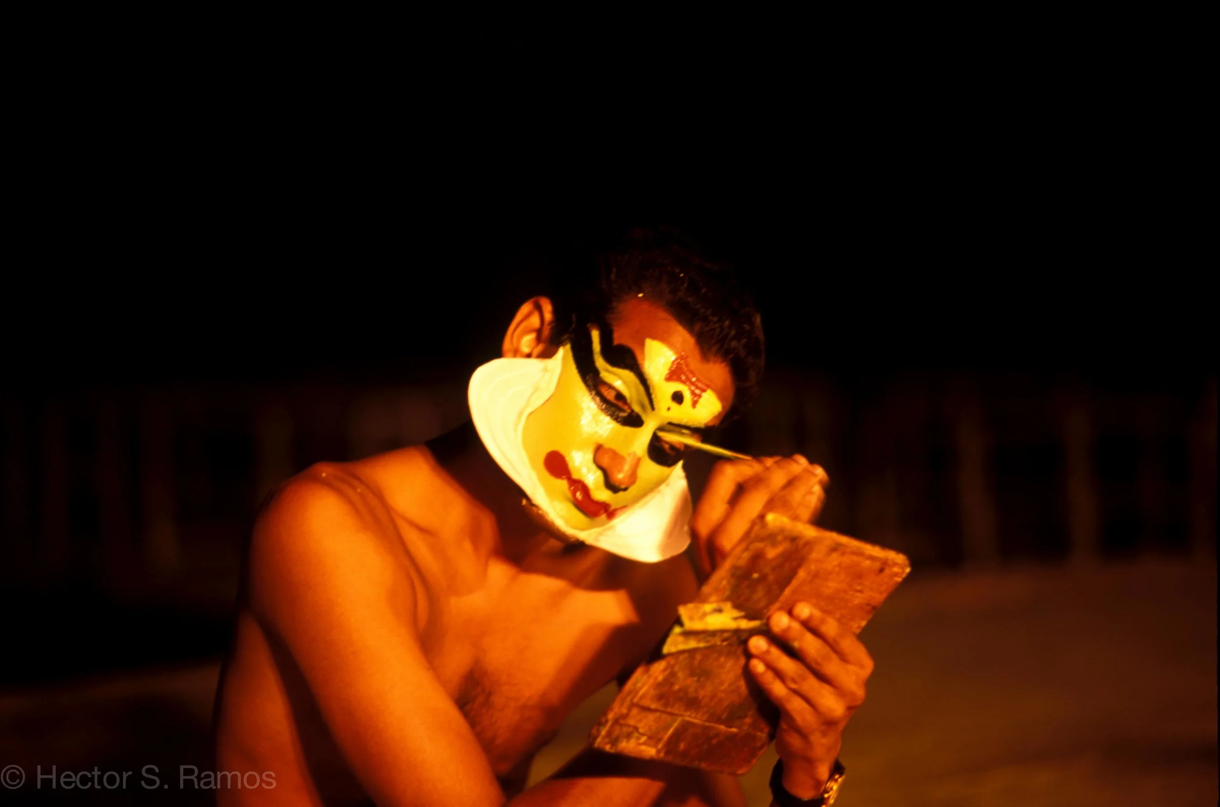 Kathakali dancer. Kumarakom, Kerala. Photo: Leica MP, 75mm Summilux, Provia 100.
