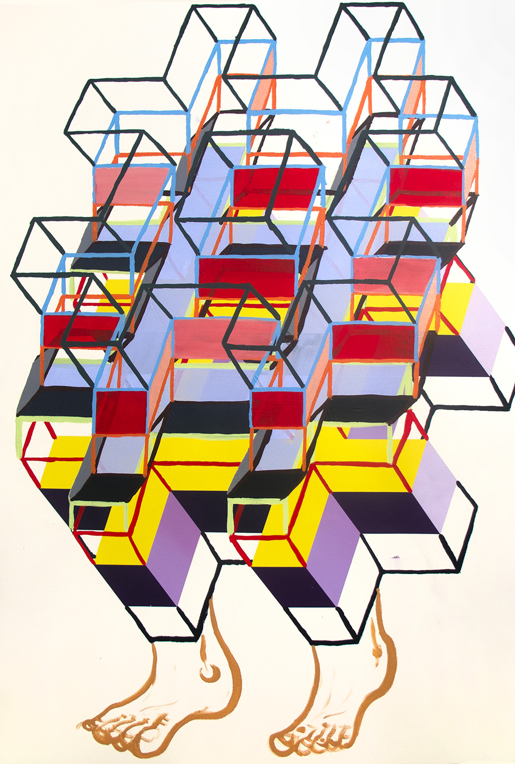   Pavement Pounder  Acrylic on Canvas 60" x 40" 2015 