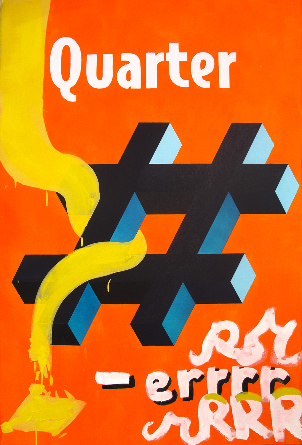   Quarter Pounder (with cheese)  Acrylic on Canvas 60" x 40" 2015 