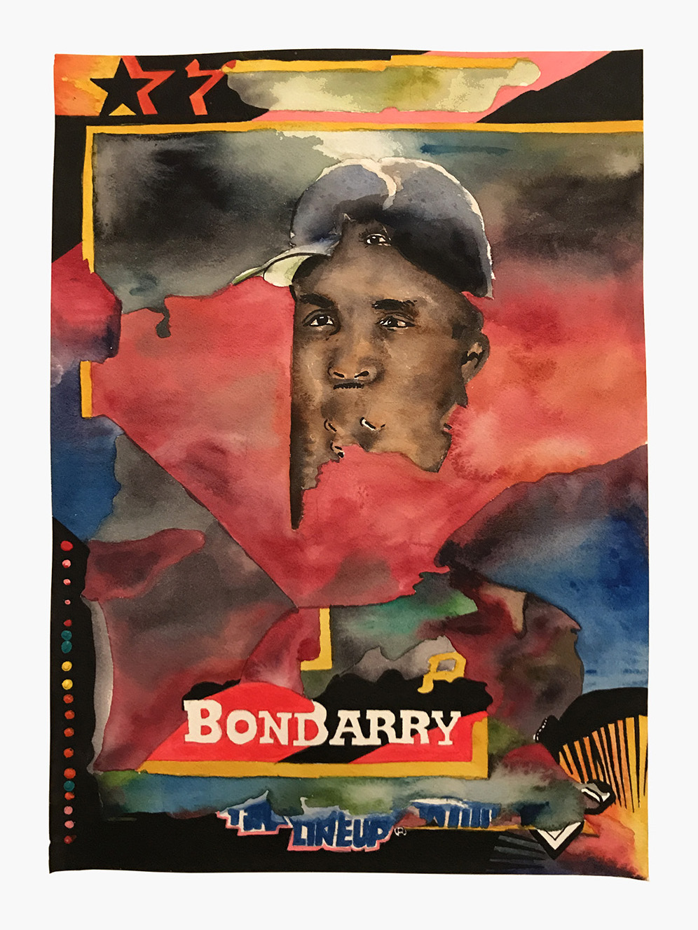   Barry  watercolor, acrylic and ink on paper 12 1/2” x 9 1/2” 2018 