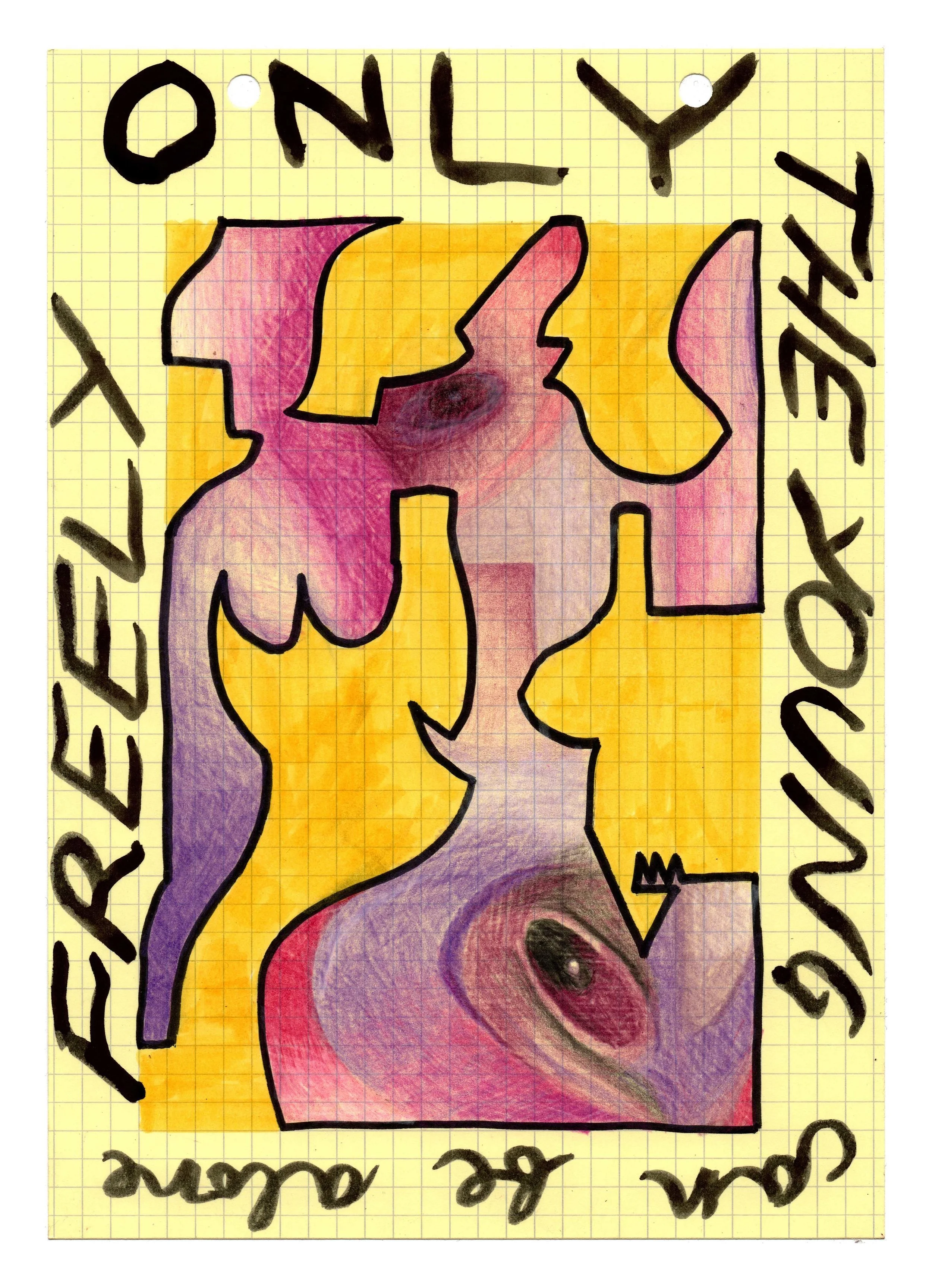 Vers de Société colored pencil, ink and marker on paper 8 1/4 x 6 inches 2018