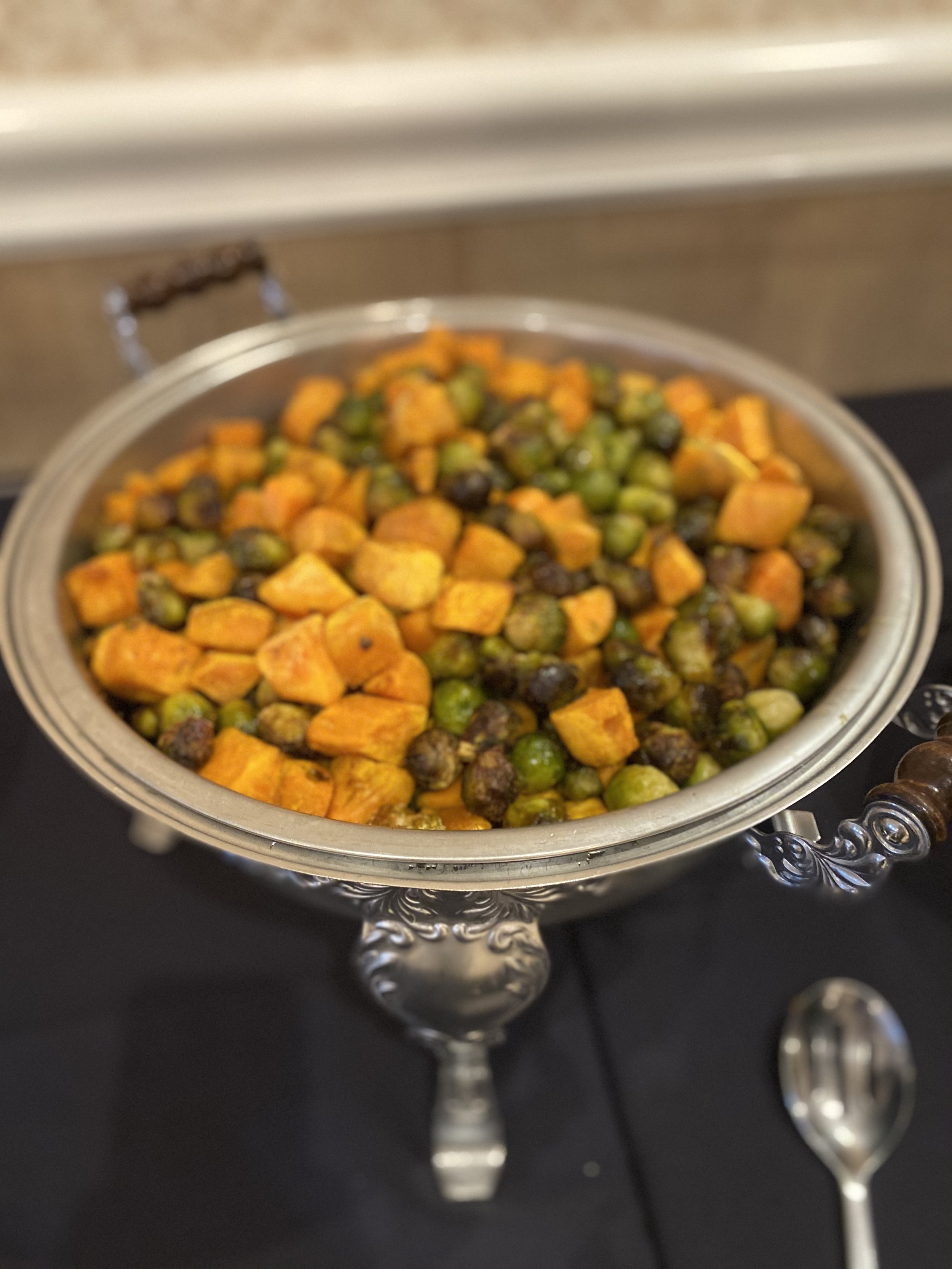 Roasted Brussel Sprouts &amp; Sweet Potatoes