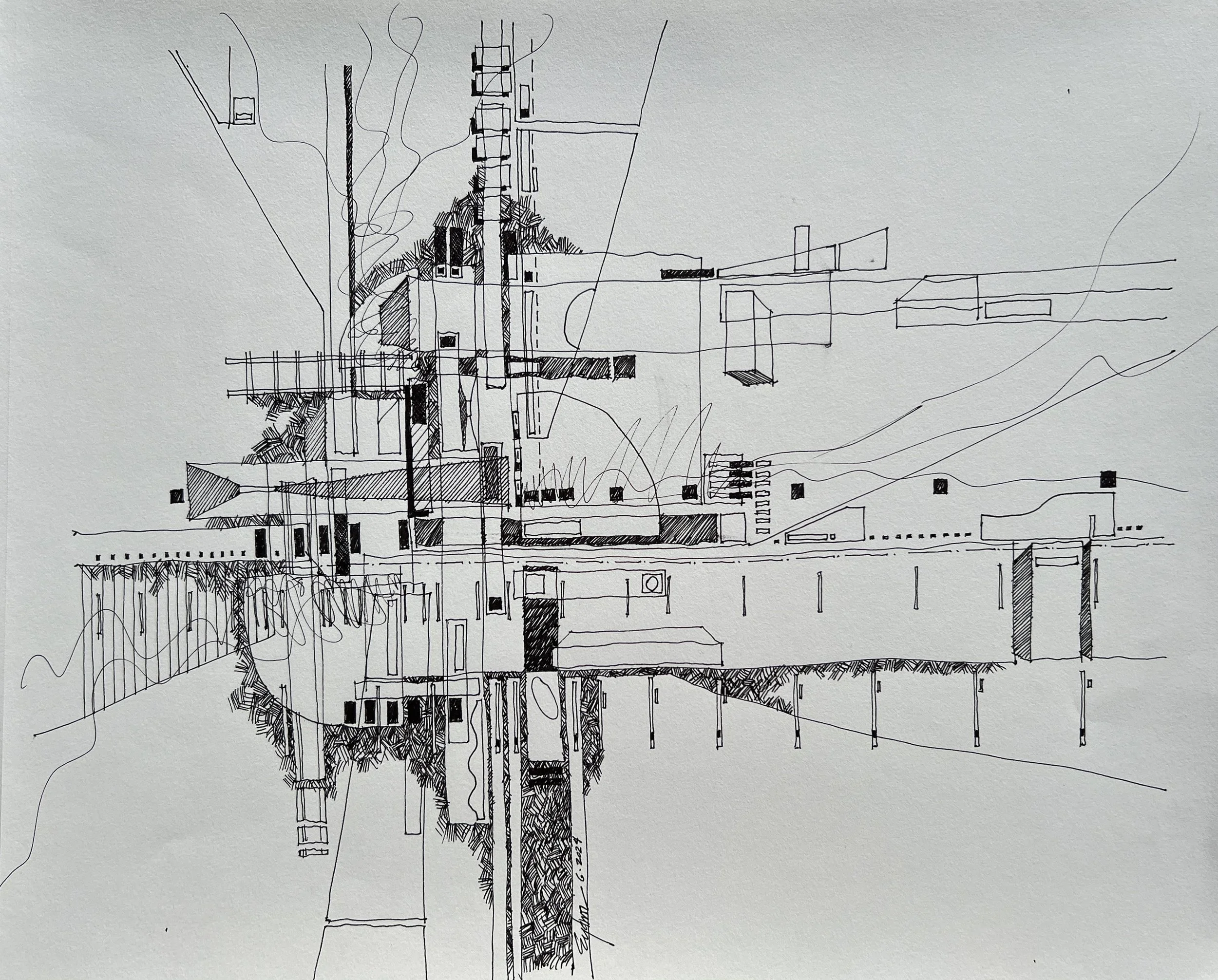   Untitled   Pen &amp; Ink | 14” x 17” June 2024 