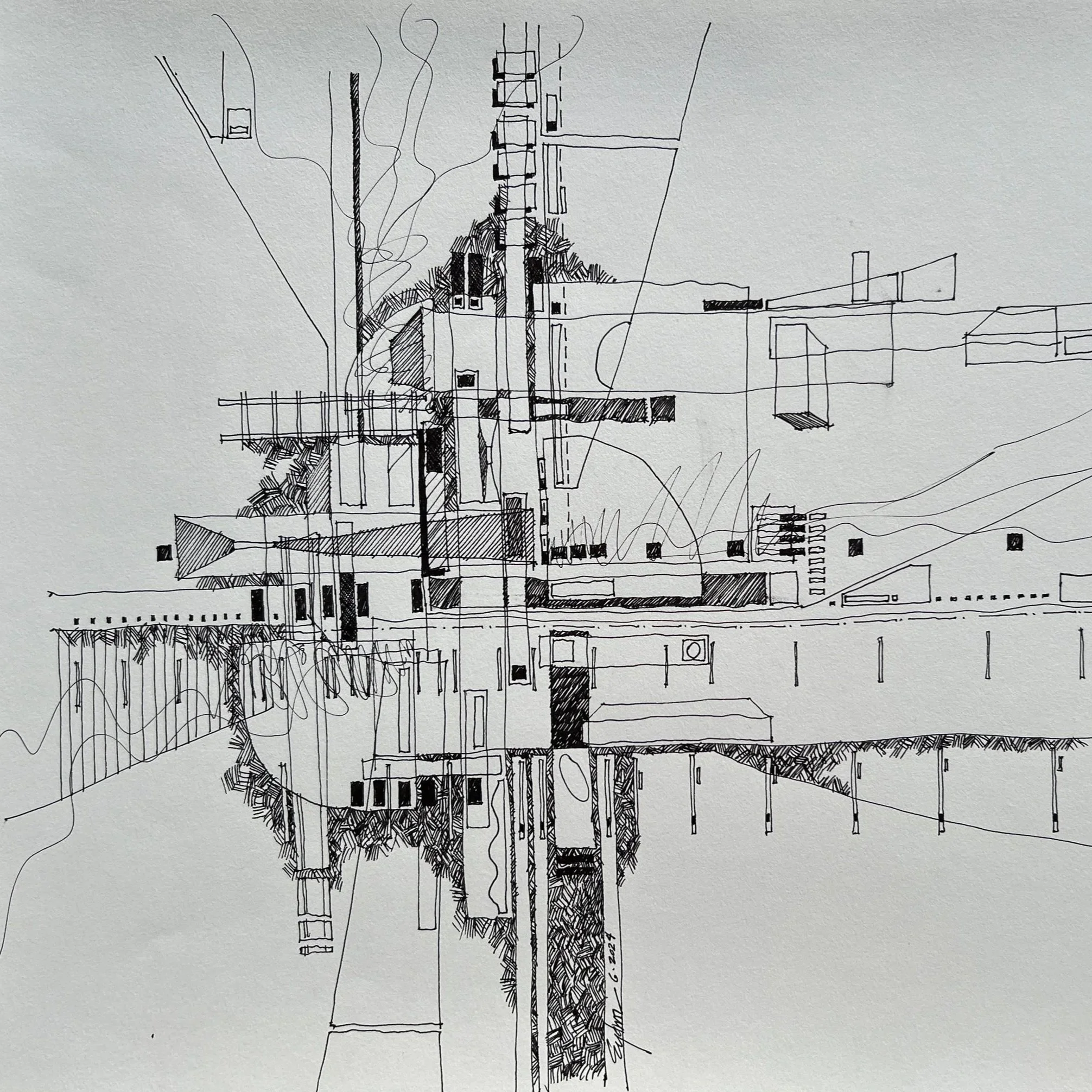   Untitled   Pen &amp; Ink | 14” x 17” June 2024 