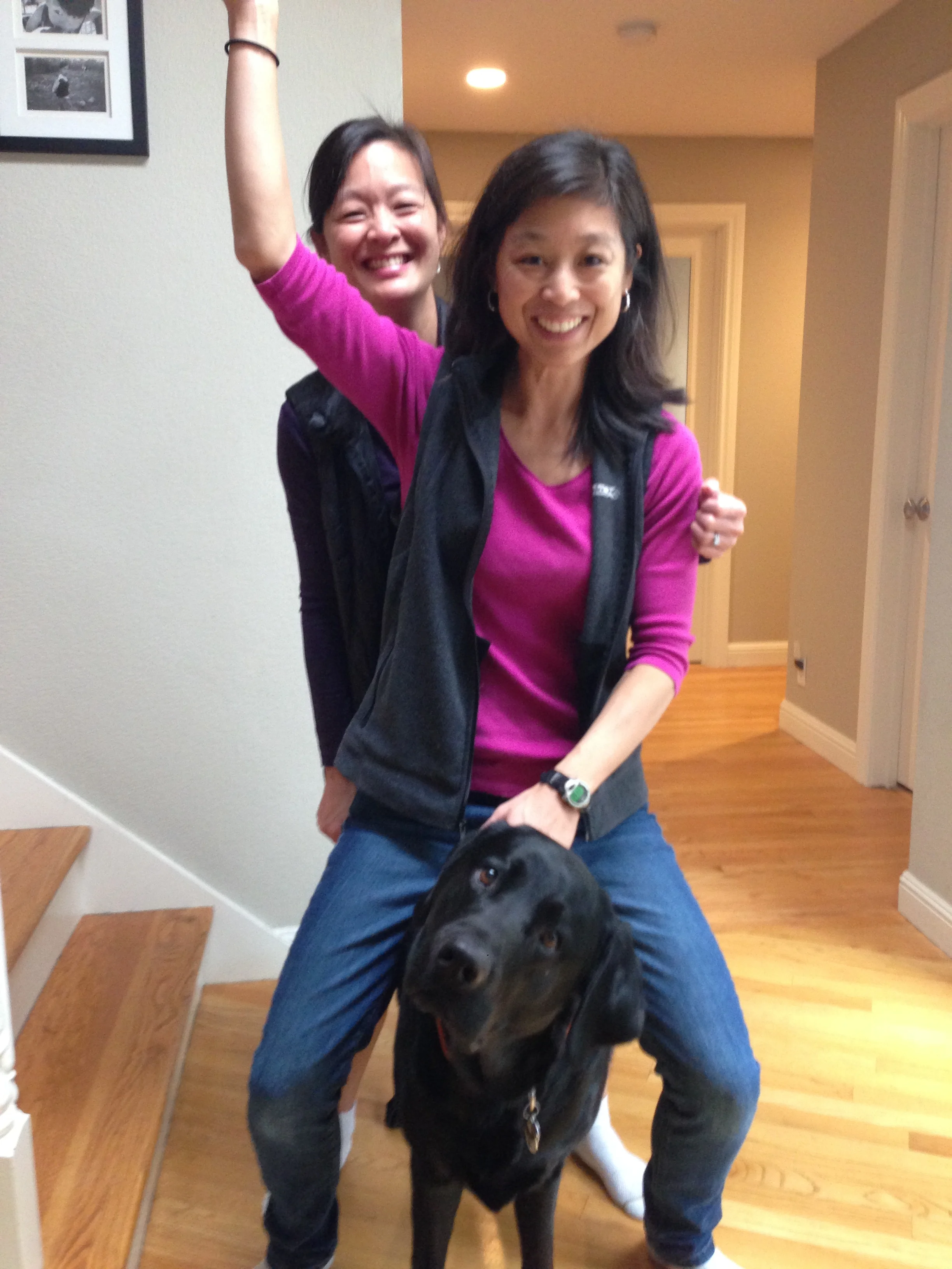 Sisters being goofy together