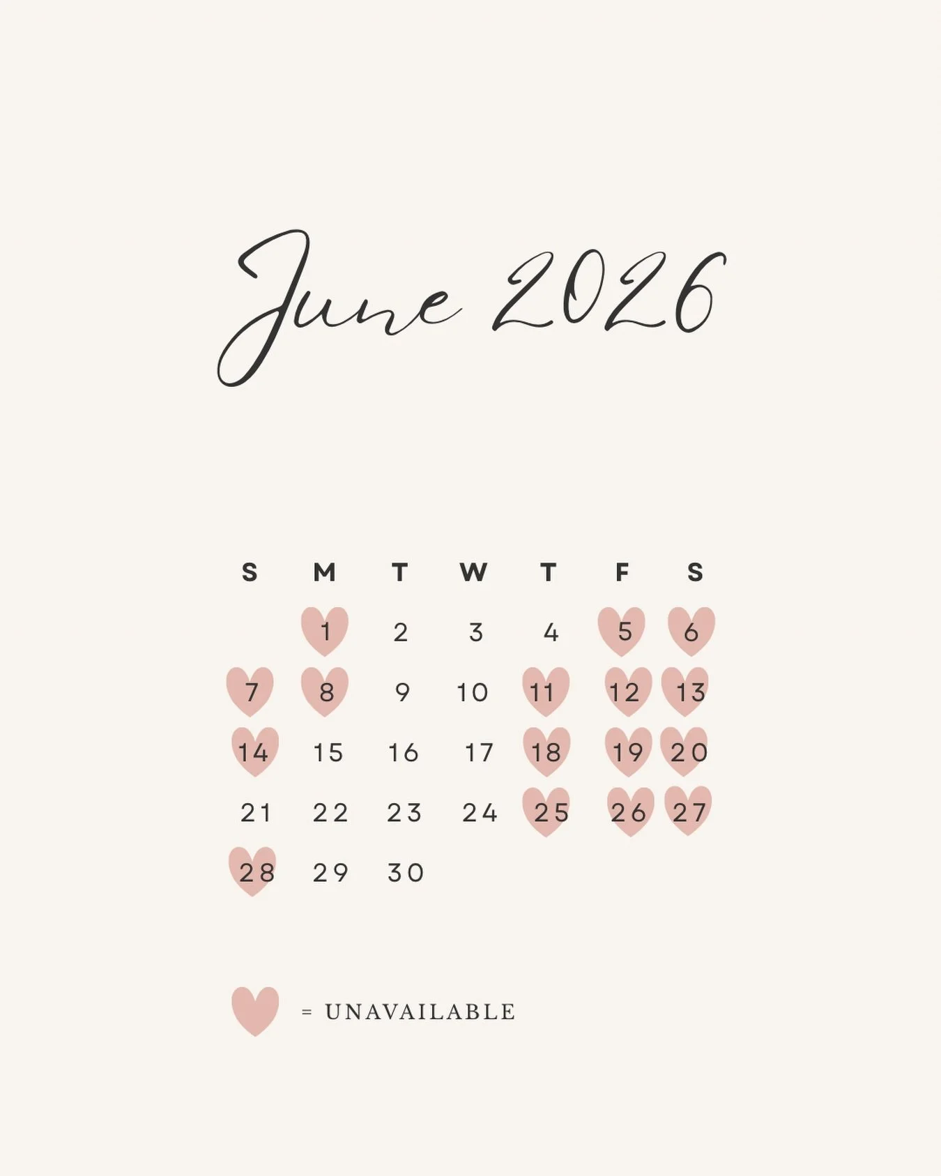 June 2026 dates are filling, here&rsquo;s what&rsquo;s still open 💕