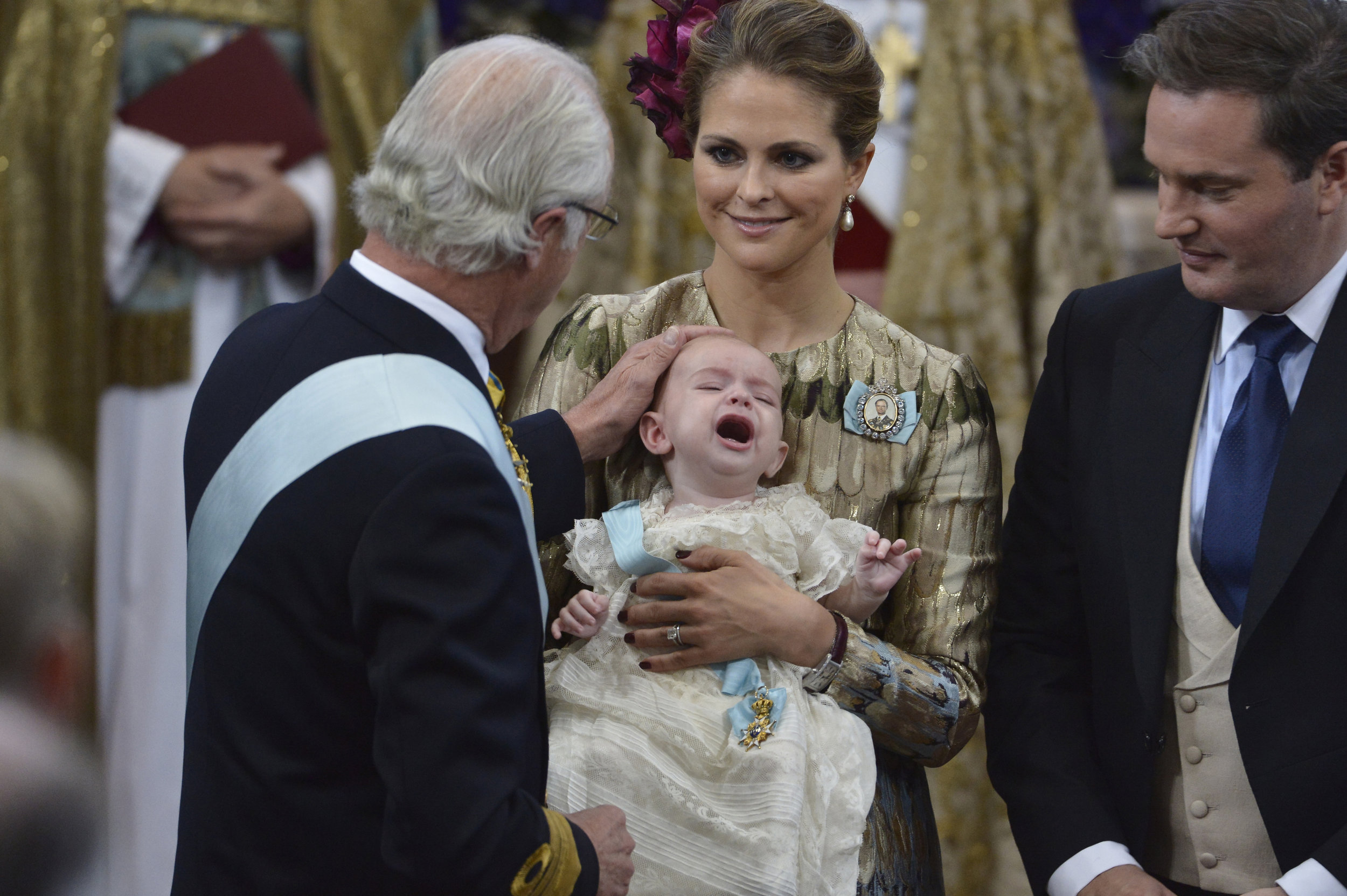 H.R.H Prince Nicolas christening in Drottningholm Palace Chapel, October 11, 2015. Photo: Jonas Ekströmer, TT