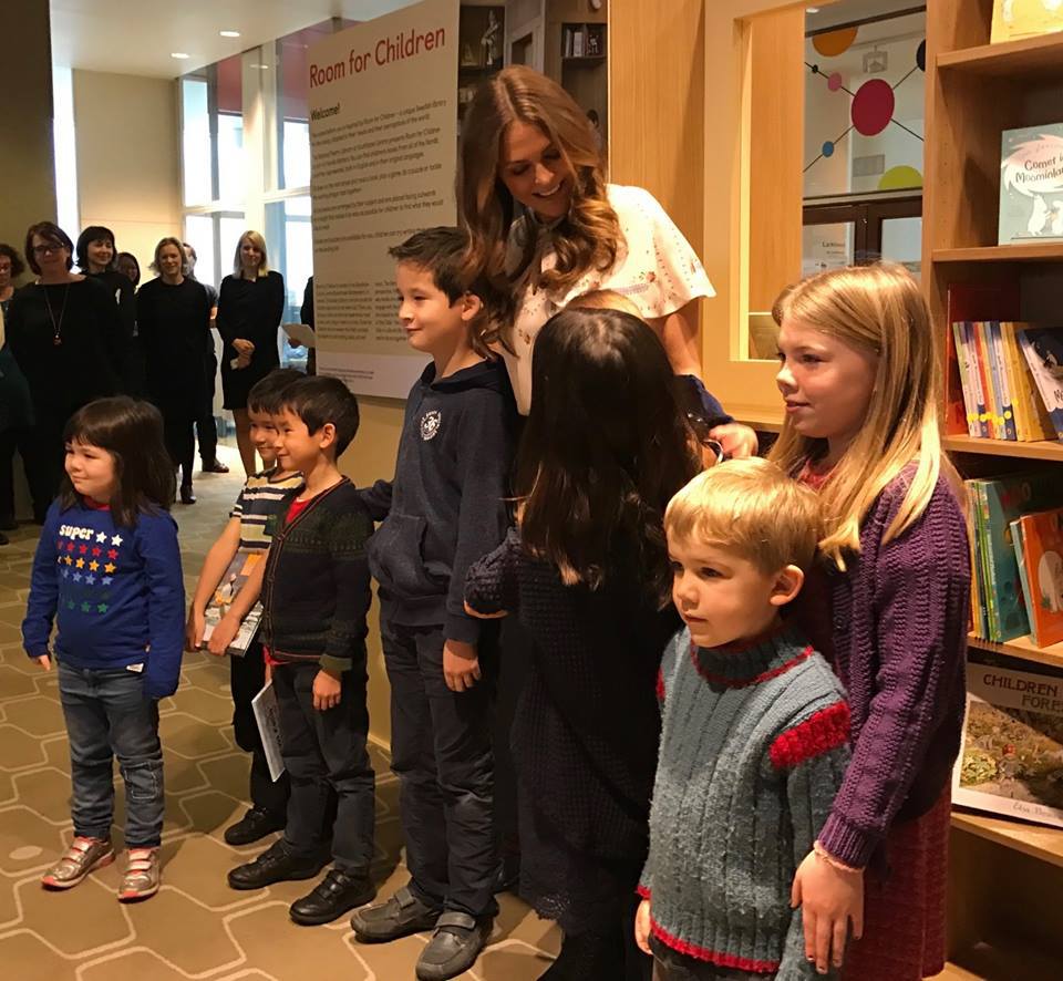 Princess Madeleine at the "Room for Children". Photo: Princess Madeleine/Facebook