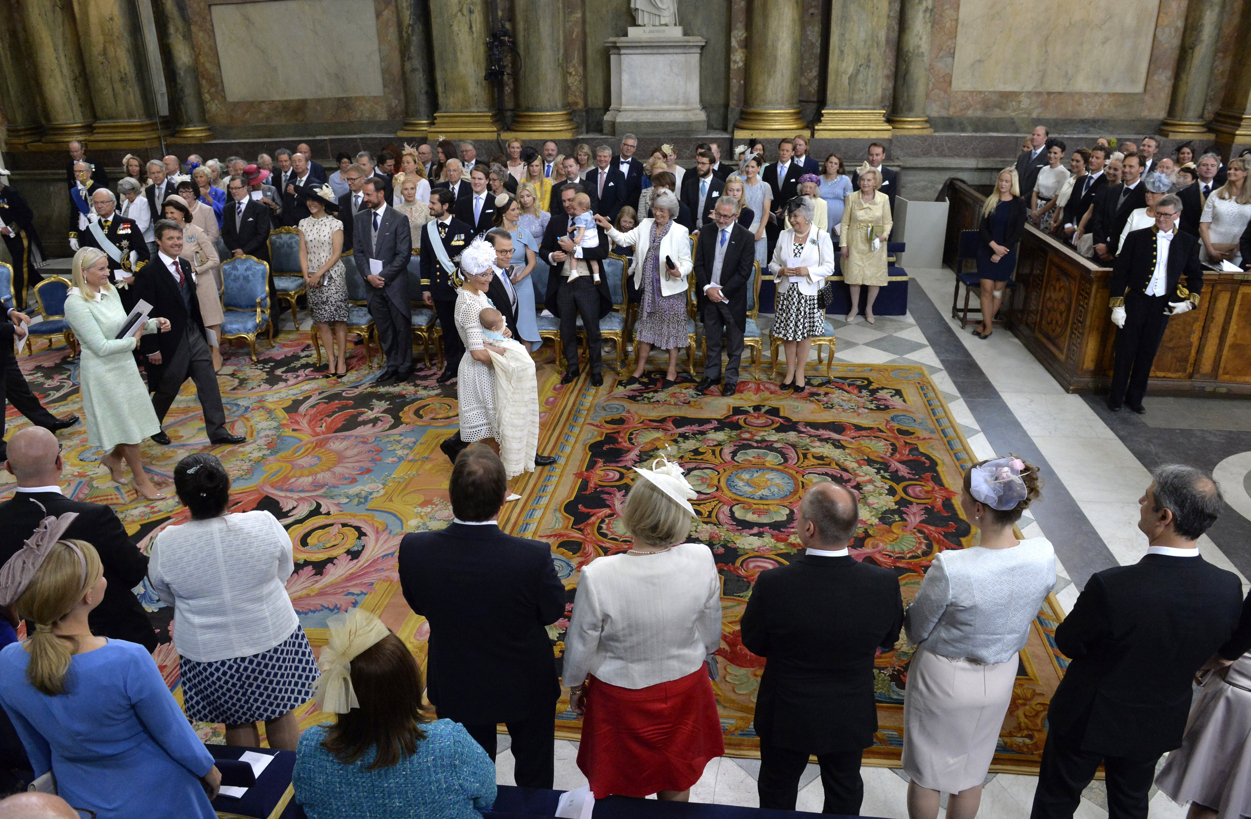 Prince Oscar's christening. Photo: Jonas Ekströmer, TT/The Royal Court, Sweden