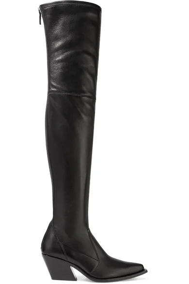 Givenchy Leather Over-The-Knee Sock Boots