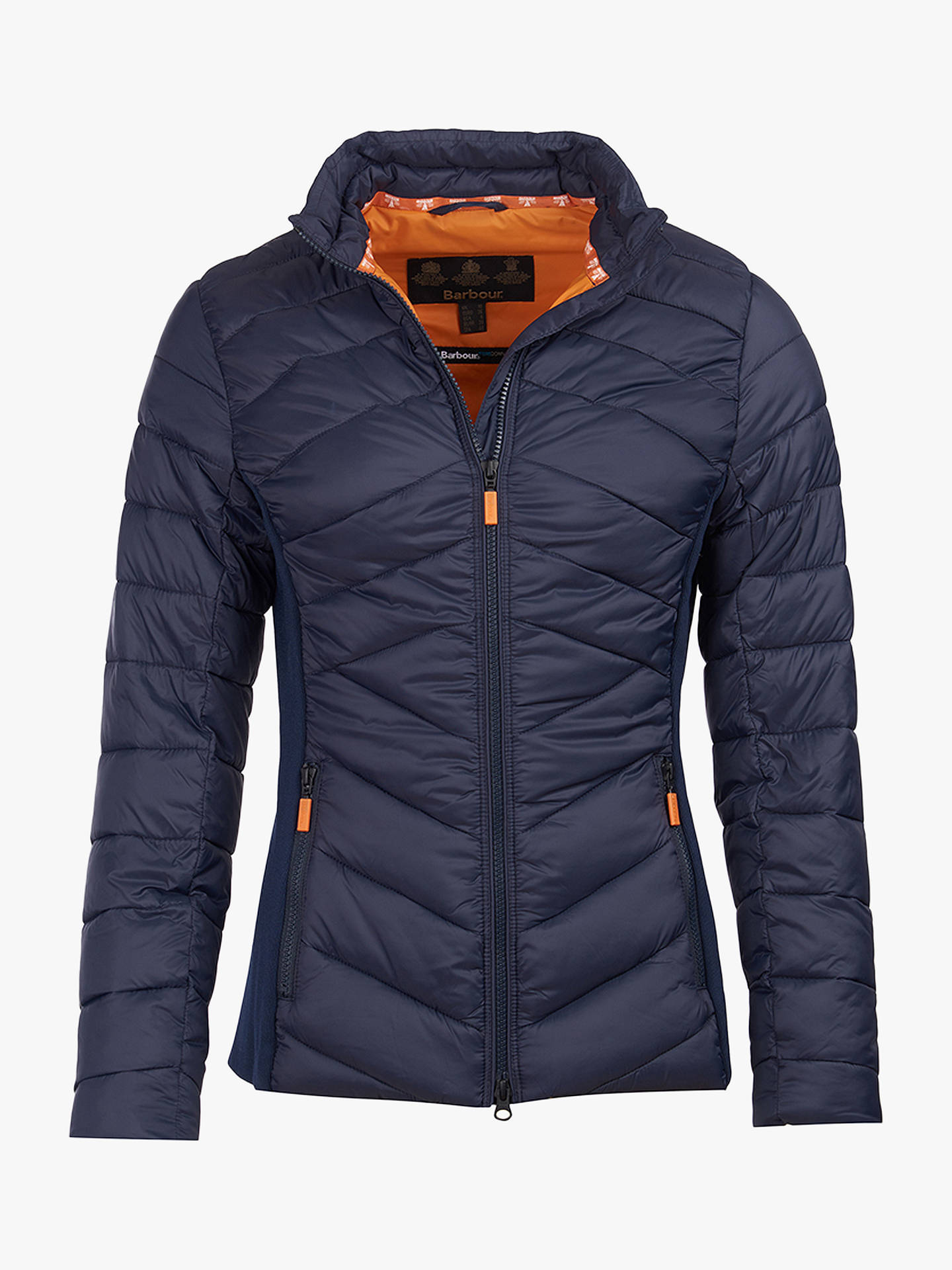 padded navy jacket