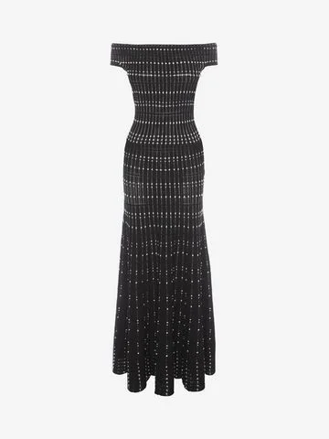 Alexander McQueen Long Off the Shoulder Knit Dress — UFO No More