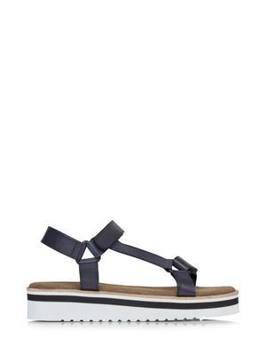 Penelope Chilvers Alma Leather Micro Sandals in Navy — UFO No More