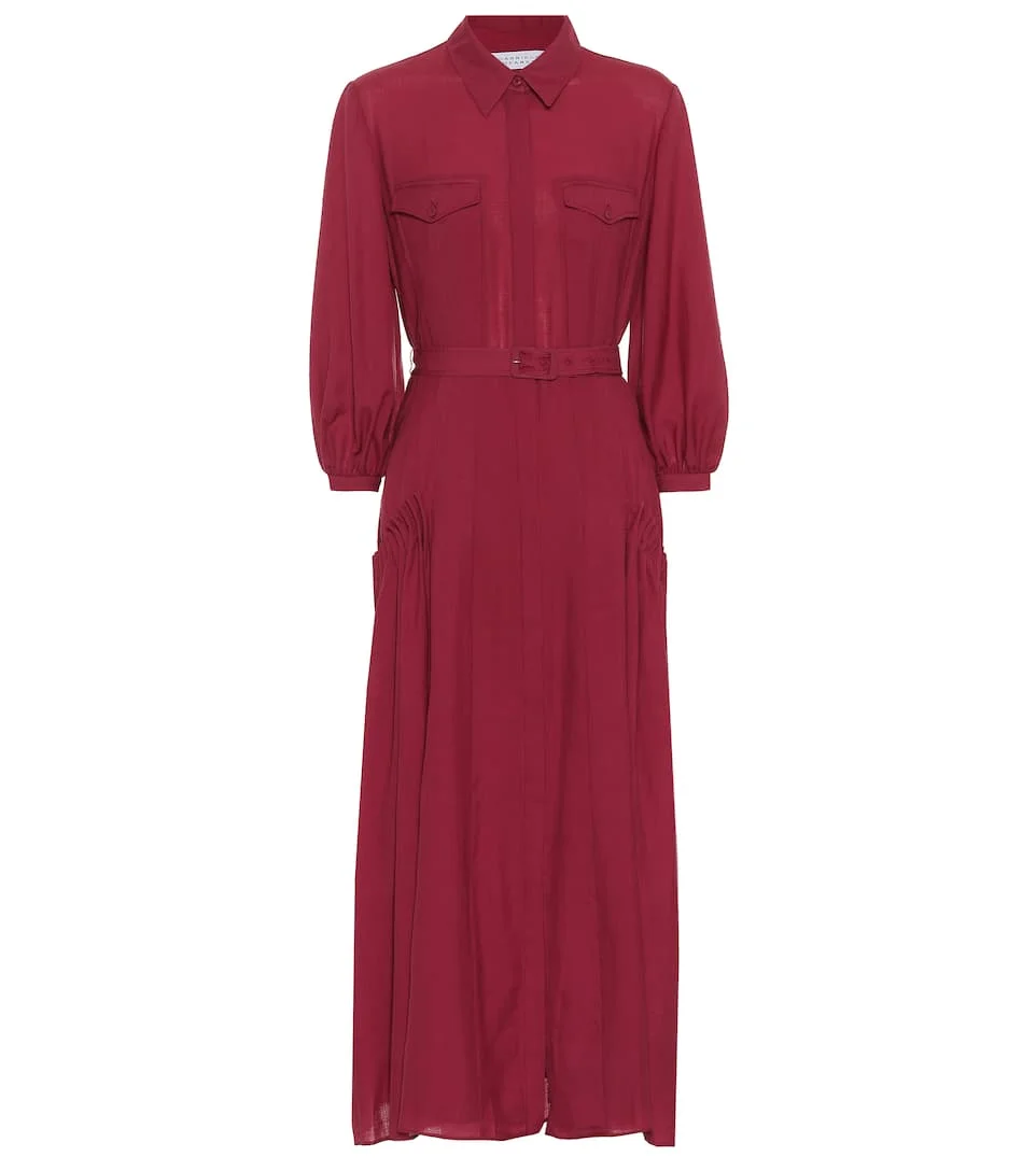 Gabriela Hearst Woodward Dress in Plum