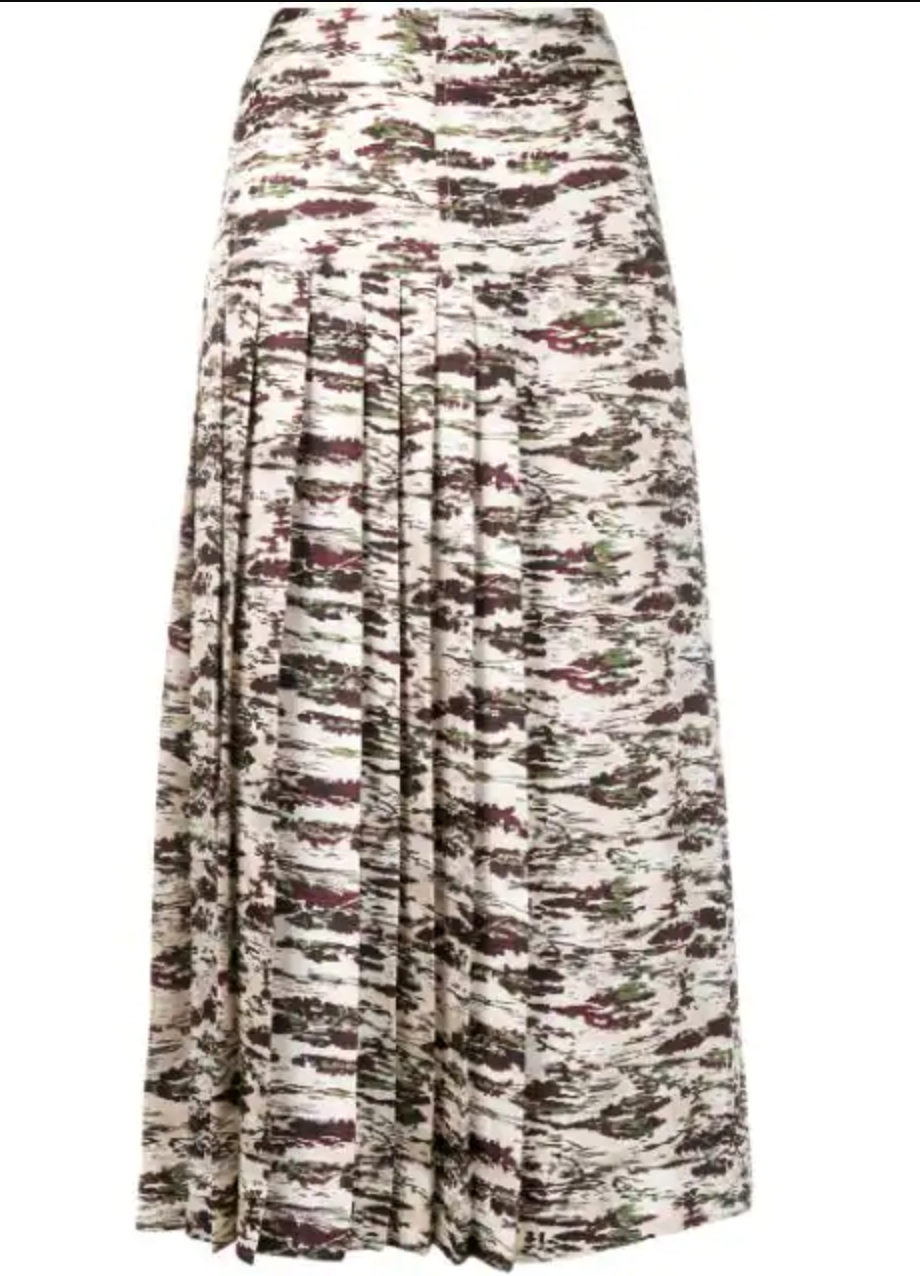 Victoria Beckham Camouflage Pleated Skirt — UFO No More