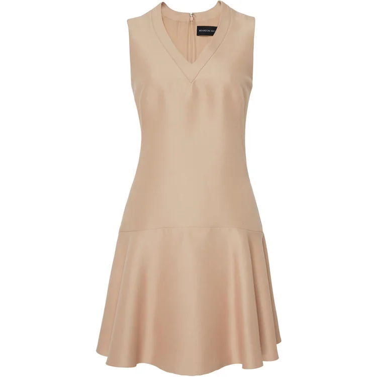 Brandon Maxwell Crepe Midi Dress in Yellow  UFO No More