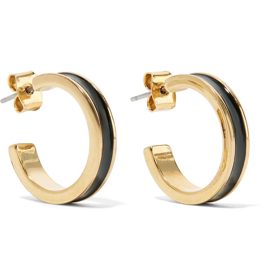 Isabel Marant Enameled Gold-Tone Hoop Earrings