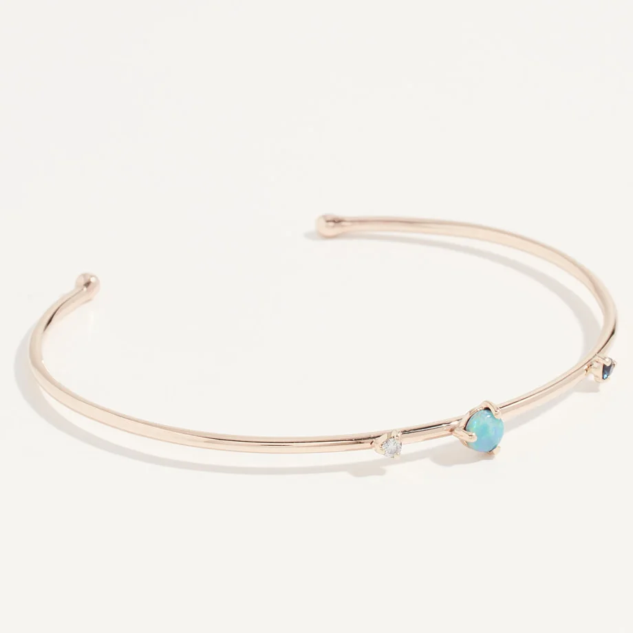 Wwake Three-Stone Opal Cuff