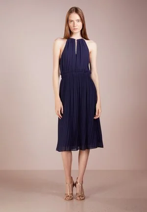 Michael Kors Chain Pleated Midi Dress