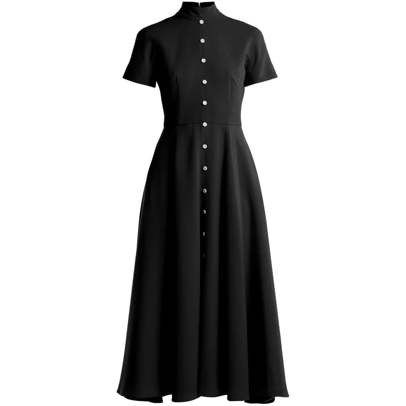 cotton formal dress French Connection Women's Sateen Midi Dress - Blue - Size 6