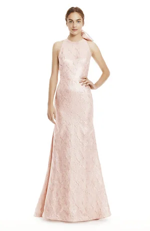 Lela Rose Sparkle Tweed Bow Gown UFO No More