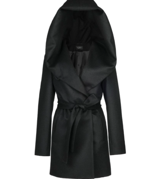 Sentaler Long Hooded Wrap Coat