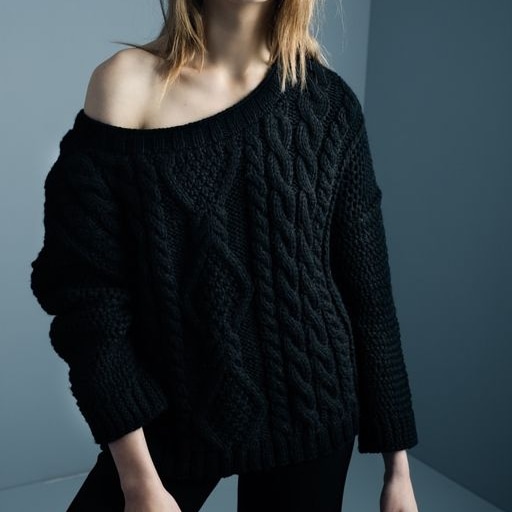 Smythe Black Handknit Shoulder Sweater — UFO No More
