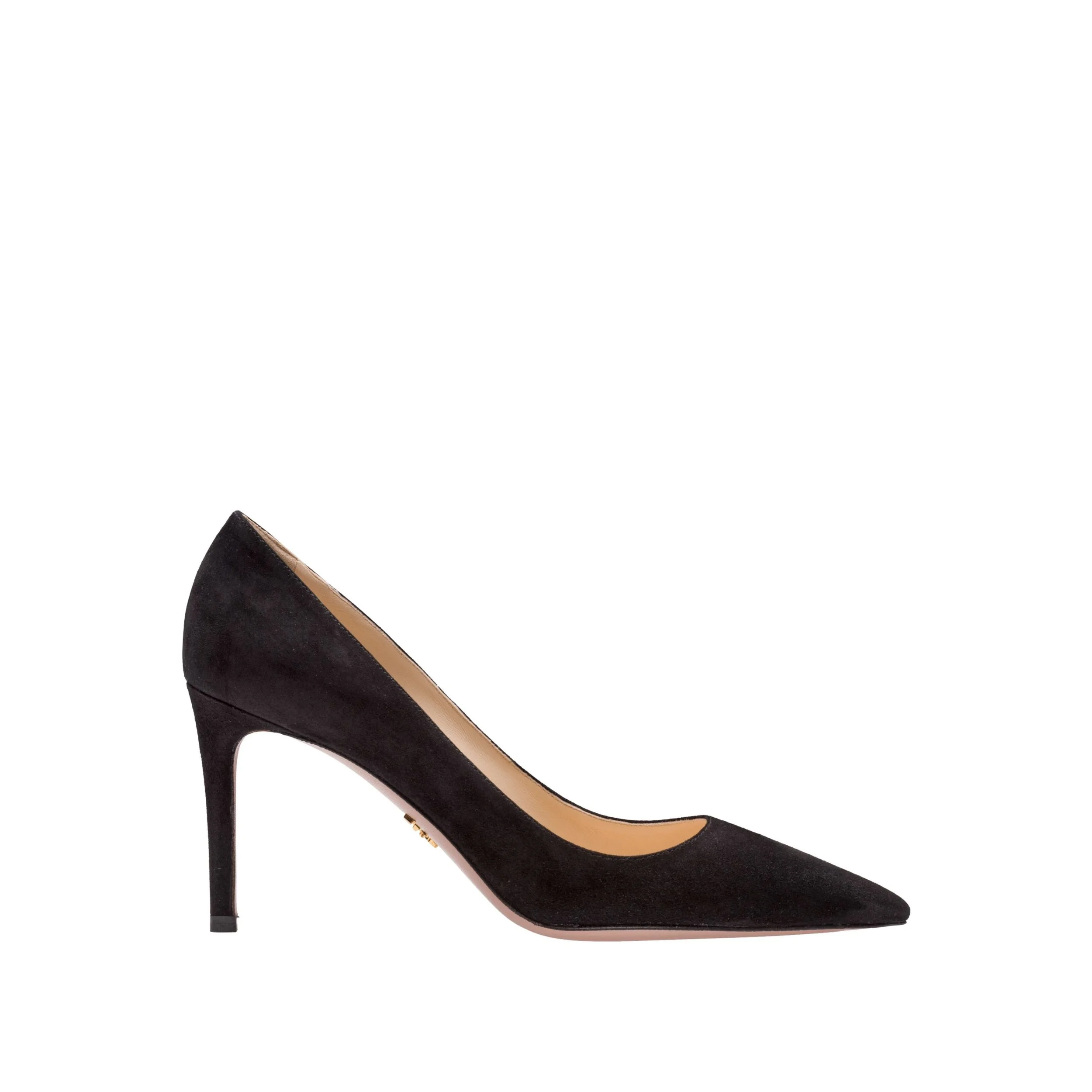 Prada 85mm Pumps in Black Suede