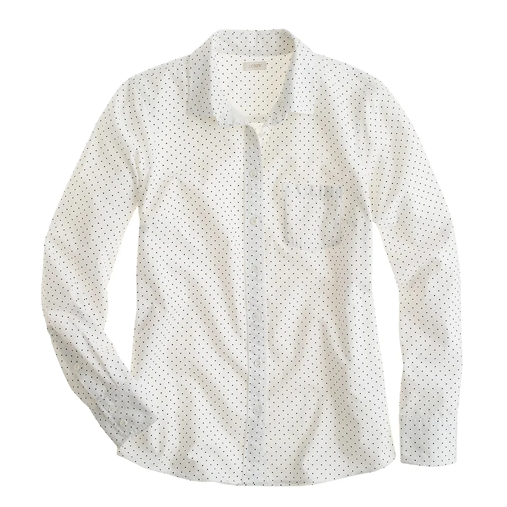 J.Crew Oxford Polka Dot Shirt