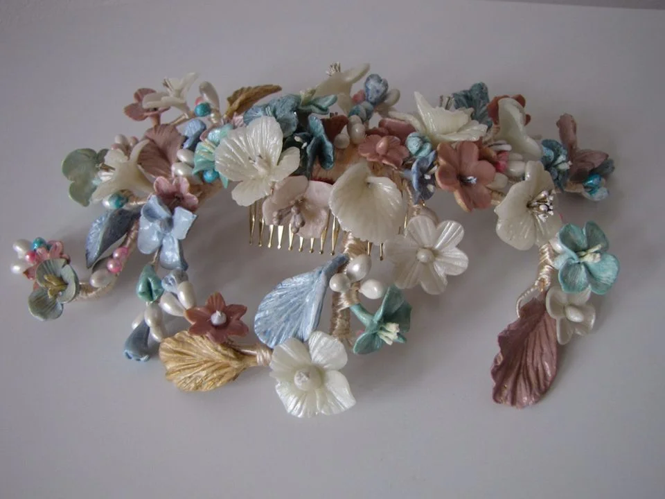 Sylvia Martinez Porcelain Floral Headpiece