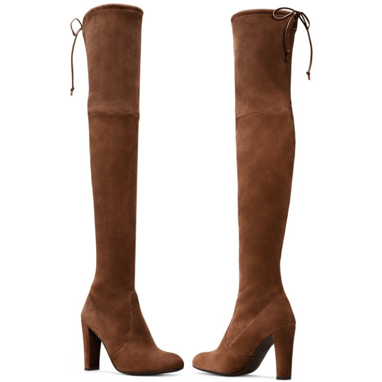 Stuart Weitzman Highland Boot in Nutmeg Suede — UFO No More