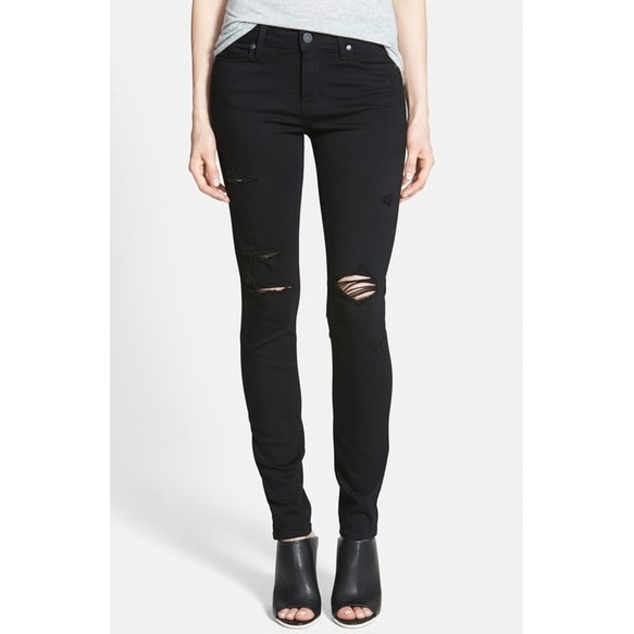 Paige Transcend - Verdugo Ultra Skinny Jeans in Black — UFO No More