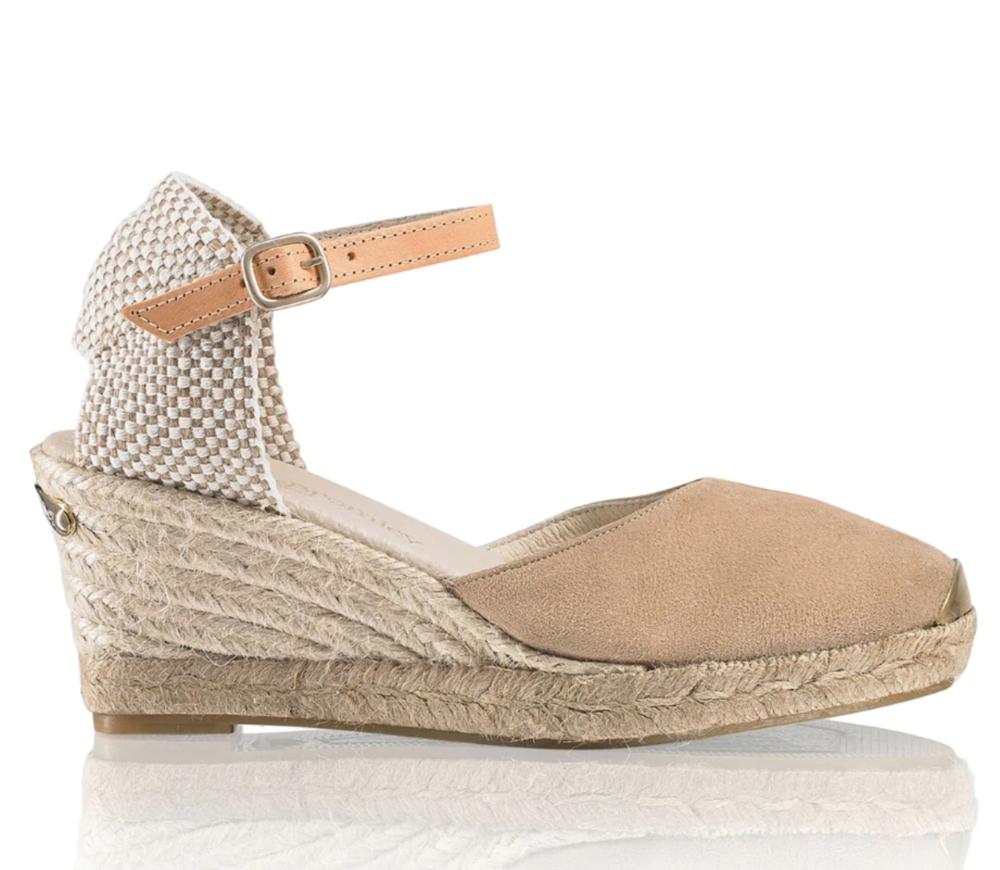 Russell & Bromley Coco-Nut Ankle Strap Espadrille in Nude Suede — UFO ...
