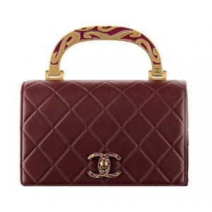 Kate Middleton's Burgundy Chanel Bag with Enamel Handle