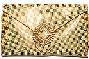 Alessia Glitter Gold Rainbow Purse Clutch Bag New NWT DQ7981