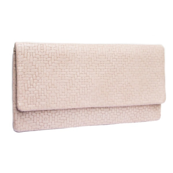 Etui Bags Woven Leather Clutch in Cream — UFO No More