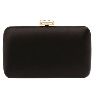 Prada Clutch with Stone Embellishment in Black Satin — UFO No More