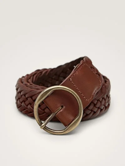 Massimo Dutti Braided Leather Belt