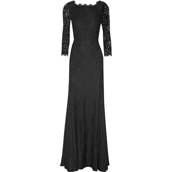 Diane von Furstenberg Zarita Lace Gown in Black — UFO No More