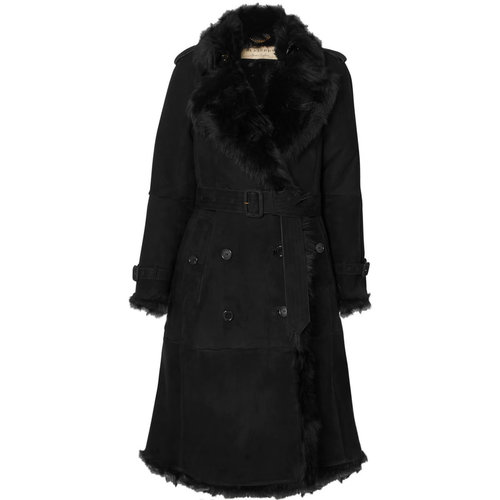Burberry Tolladine Black Shearling Trench Coat — UFO No More