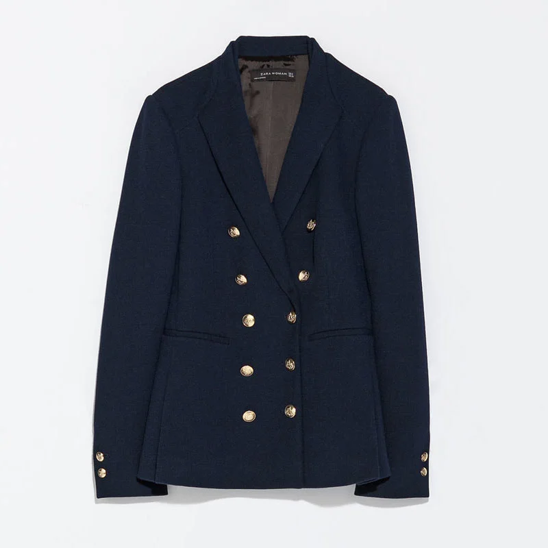 zara navy blue coat