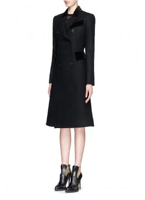 Alexander McQueen Velvet Patchwork Coat