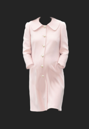 Alexander McQueen Pink Oversized Pearl Button Coat